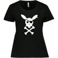 thumbnail image 3 of Inktastic Cute Easter Pirate Bunny with Eyepatch and Earring Women's Plus Size T-Shirt, 3 of 5