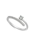 thumbnail image 4 of CHOOSE YOUR COLOR Open Solitaire Clear CZ Micro Pave Bar Ring .925 Sterling Silver Band White Female Size 5, 4 of 4