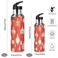 thumbnail image 2 of Yayeee 33oz Insulated Water Bottle Double Wall Stainless Steel with Flip Straw Lid, Christmas Ornaments Pattern, 2 of 7