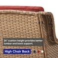 thumbnail image 5 of POCASSY 3 Piece Patio Set Outdoor Wicker Glider Rocking and Swivel Chairs with Cushions, 5 of 12