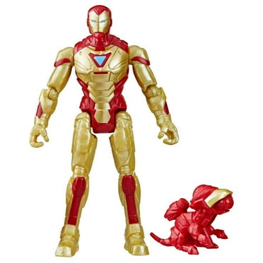 Marvel Mech Strike Mechasaur Collectible Iron Man Action Figure, 1.50" x 7.00" x 4.00"