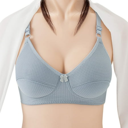 

Female Underwear No Steel Ring French Front Close Bra T Back Plus Size Seamless Unlined Bra For Large Bust Pajamas Set