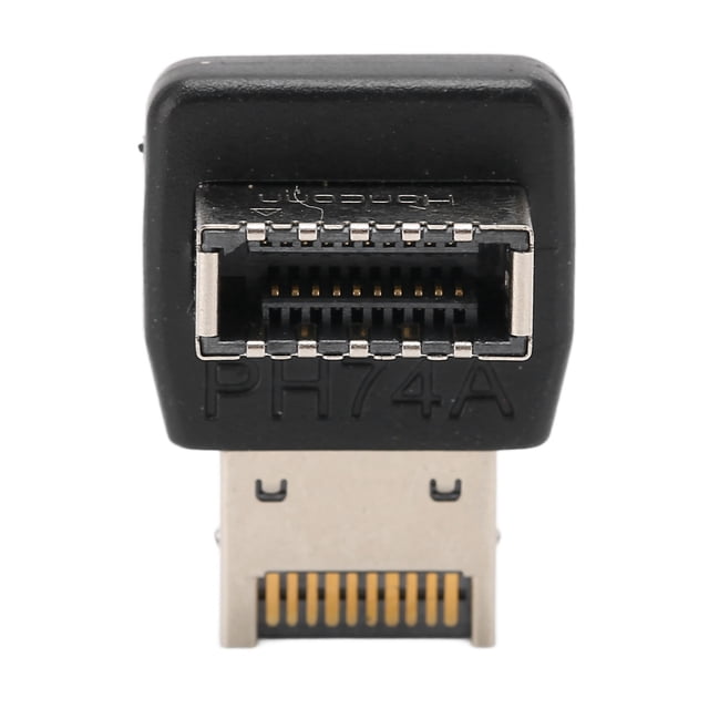 USB Front Panel Adapter, USB3.1 TYPE E Adapter 90 Degree Steering Elbow, Multi Layer Circuit Board, No Need for Additional Drivers with USB3.1 TYPE E Adapter