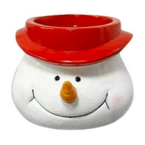 BinKFF Santa Head Planter Fun Christmas Planter for Home Decor Christmas Cute Snowman Resin Flowerpot with Red and Black Hat Design a Tabletop Small Potted Plant Container