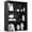 Black, variant on Gianna 5-Tier Bookshelves with Adjustable Shelves, Floor Standing Bookcase for Home & Office Storage, Rustic Brown