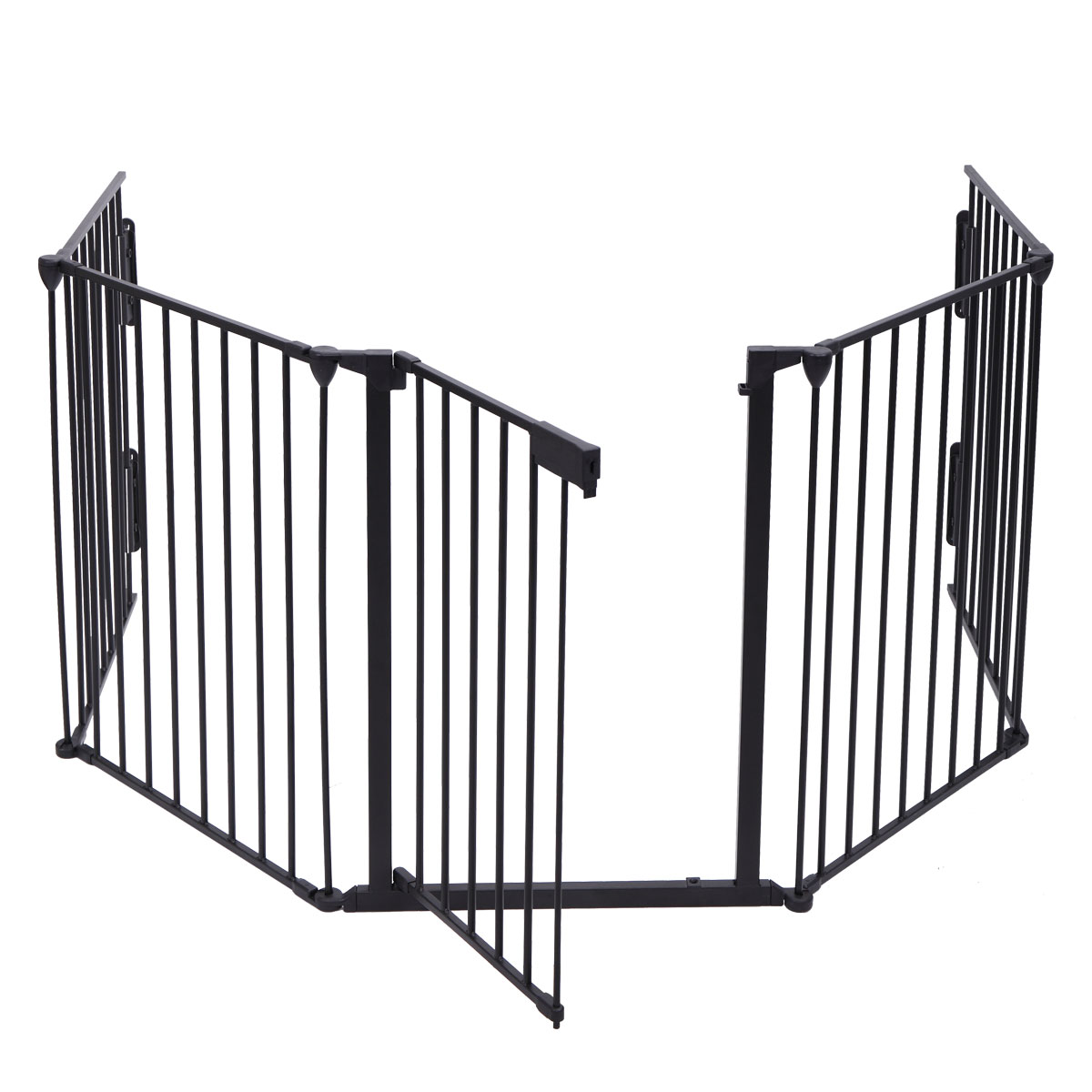 Jaxpety Fireplace Fence Safety Gates 5 Panel Hearth Gate Pet Gate Guard