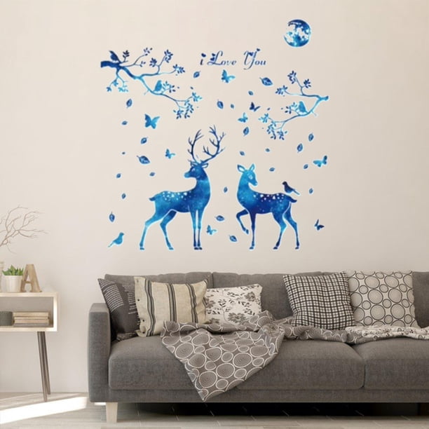 Pegatinas de pared, calcomanías de pared, decoración de bricolaje, decoración del hogar, calcomanía artística, papel tapiz decorativo, murales de arte Ciervos