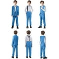 thumbnail image 3 of Lycody Boys Suits Black Suit for Boy Slim Fit Formal Toddler Kids 7Pcs Vest Dress Pants Blazer, 3 of 7