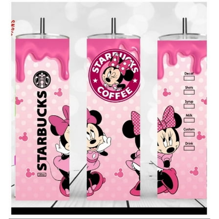 20oz Stainless Steel Tumbler with minnie mouse starbucks design