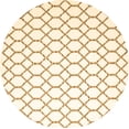 thumbnail image 1 of Ahgly Company Indoor Round Trellis Brown Contemporary Area Rugs, 8' Round, 1 of 4