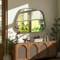thumbnail image 5 of BEAUTYPEAK 40"x26" Irregular Wall Mirror Asymmetrical Decorative Bathroom Mirror Deep Frame, Silver, 5 of 7