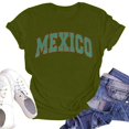 thumbnail image 1 of Mexico Shirts for Women The Geopolitical Dynamics of the Gulf of Mexico Army Green S, 1 of 4