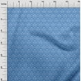 thumbnail image 3 of oneOone Rayon Medium Blue Fabric Asian Ikat Craft Projects Decor Fabric Printed By The Yard 56 Inch Wide, 3 of 4