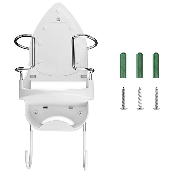 Colgador para Tabla de Planchar Soporte de la Pared para Plancha EléCtrica Estante Organizador de Almacenamiento para Tabla de Planchar y Plancha con Ganchos ExtraíBles-2