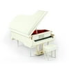 Sophisticated 18 Note Miniature Musical Hi-Gloss White Grand Piano with Bench - Under the Sea (The Little Mermaid)
