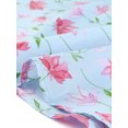 thumbnail image 5 of Vestido Sin Mangas Allegra K Día de San Patricio Con Cinturón Estampado Azul claro flores rosas S, 5 of 5