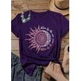thumbnail image 3 of Sherrylily Summer Sun and Moon Print Graphic T-shirts for Women, 3 of 5