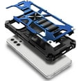 thumbnail image 3 of FYBTO Case for Samsung Galaxy A32 5G with Tempered Glass Screen Protector (Full Coverage), Full-Body Protective Shockproof [Military-Grade], Built-in Kickstand, Heavy-Duty Durable Case (Blue), 3 of 5
