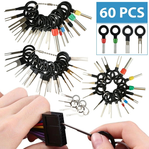 Terminal Removal Tool Kit for Car Connector, EEEkit 60pcs Wire