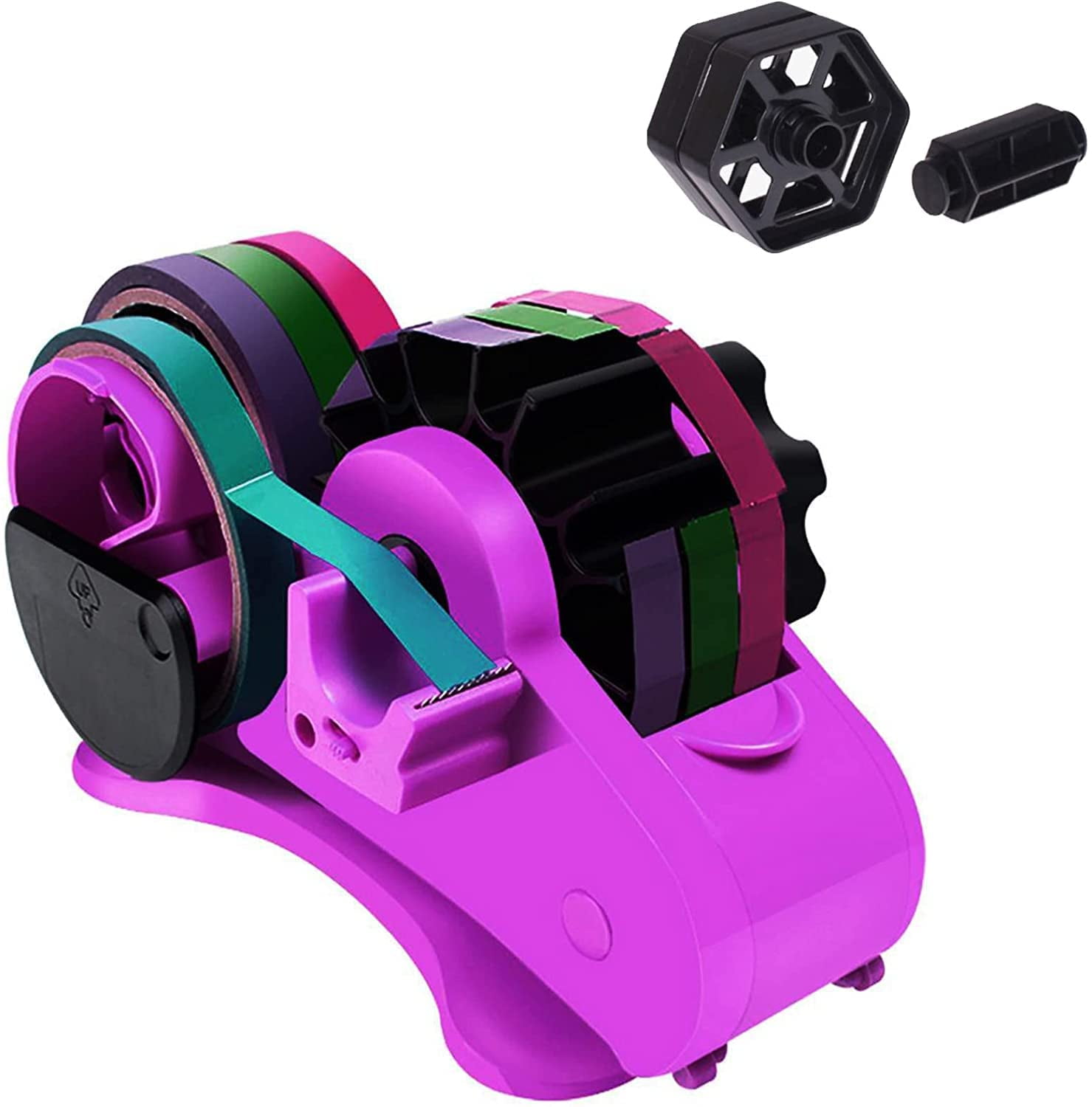 Heat Tape Dispenser Sublimation - Multiple Roll Cut Heat Tape Dispenser  Sublimation for Heat Transfer Tape, Semi-Automatic Tape Dispenser with  Compartment Slots and 1 & 3 Double Reel Cores 