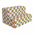 thumbnail image 1 of Pride Day Foldable Mattress, Heart Aquarelle Theme, 74.8" x 35.4", Hot Pink Azure Blue, by Ambesonne, 1 of 6