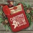 thumbnail image 3 of Shoreew Christmas Oven Mitt with Storage Pocket Heat-Resistant Pot Holder And Baking Tool Organizer Holiday Baking Essentials, 3 of 7