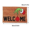 thumbnail image 2 of Supbessel Grinch Décorations de Noël Tapis de Porte d'Entrée Intérieur Extérieur, 2 of 2