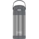 thumbnail image 1 of Botella de pajita de acero inoxidable aislada al vacío de 12 onzas THERMOS FUNTAINER para niños gris, 1 of 3