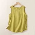 thumbnail image 2 of XuJwPNcy Tank Tops for Women Solid Basic Sleeveless Round Neck Retro Vest Summer Casual Flowy Blouses Tee Shirts, 2 of 3