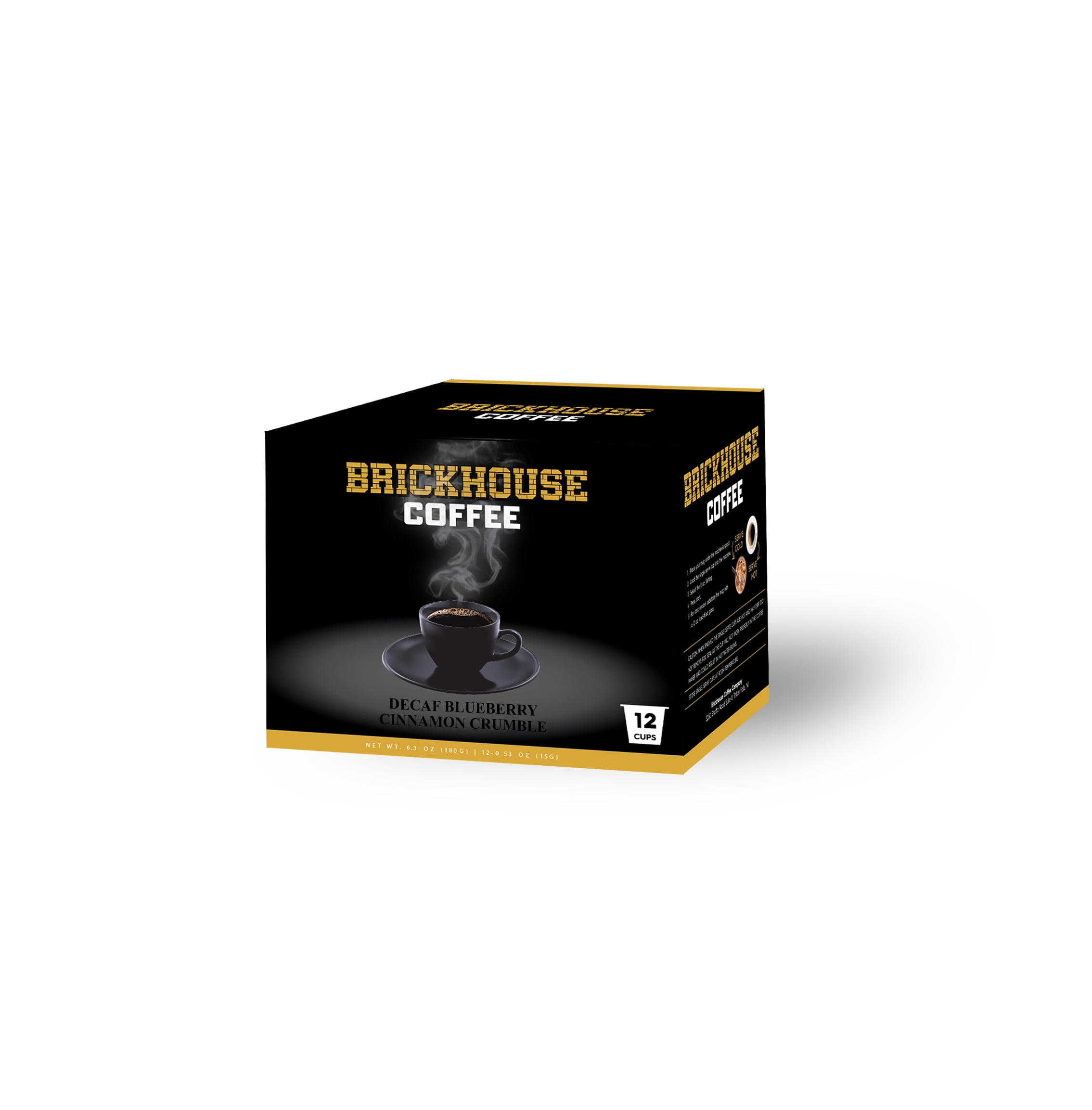 Brickhouse Decaf Blueberry Cinnamon Crumble Single Serve Cups, 72 Count