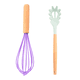 thumbnail image 1 of Juego de utensilios de cocina de 2 piezas, utensilios de cocina de silicona para utensilios de cocina antiadherentes con mango de madera, 1 of 5