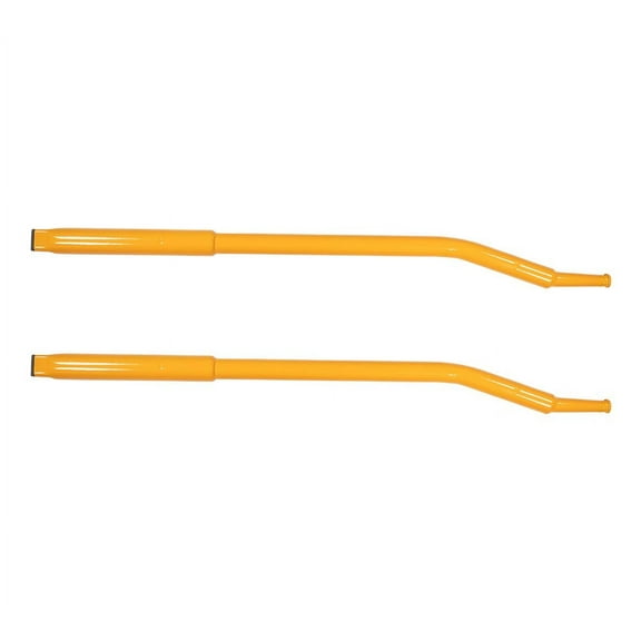 (2 Pack) 34" Combination Winch Bar for Flatbed Trailer - Yellow Coated Steel Flatbed Winch Bar with Non-Slip Handle & Slip Resistant Tip for Secure Operation