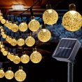 thumbnail image 3 of DEKAXID - Guirnalda de luces solares de cristal de 19 m, IP65, con 100 LED y 8 modos de iluminación, ideal para Halloween, fiestas de Navidad y otras ocasiones., 3 of 5
