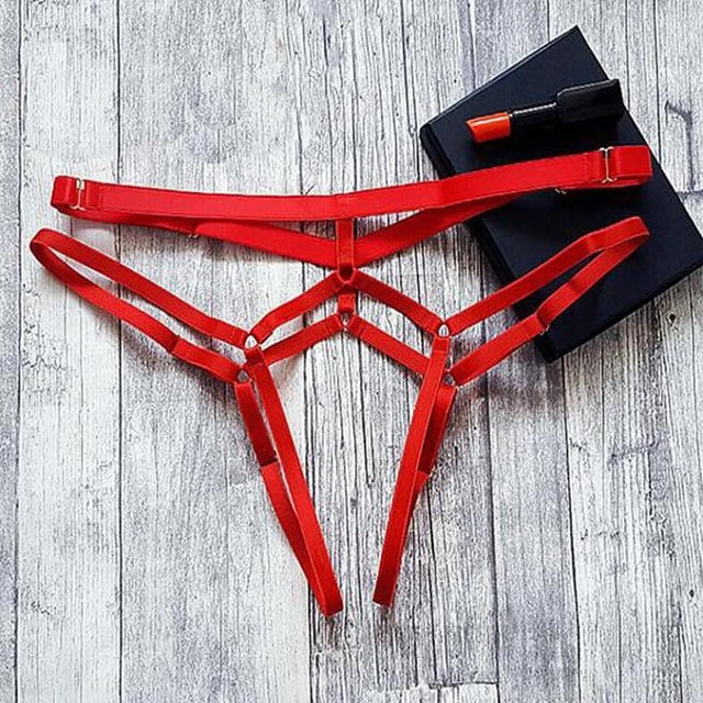 Ropa interior abierta europea y americana para mujer, pantalones transparentes con cordones en la cadera, en forma de T, sexys, de varios tamaños