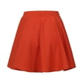 thumbnail image 2 of VUPSGEZ Ruffle Flowy Casual Long Skirt Women'S Solid Color Basic Versatile Stretchy Flared Casual Pleats Mini Skirt Women'S Cotton Eyelet Midi Skirt(Red,XXL), 2 of 8