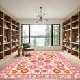 thumbnail image 2 of ODIKA 2'x3' Machine Washable Non-Slip Area Rug, Bohemian Blush Pink High Traffic Rug with Pad, Pink, 1058393, 2 of 8