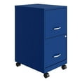 thumbnail image 1 of Pemberly Row 18" 2-Drawer Metal Mobile Smart Vertical Filing Cabinet in Blue, 1 of 6