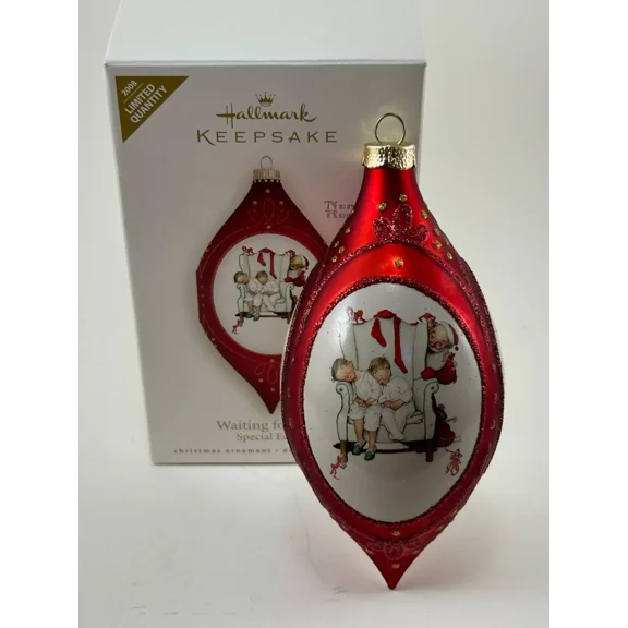 Norman Rockwell Waiting for Santa 2008 Special Edition Hallmark Ornament
