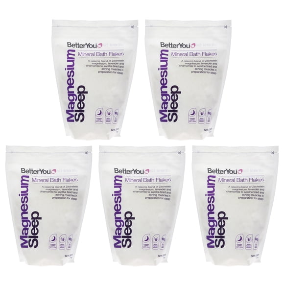 Magnesium Sleep by BetterYou for Unisex - 35.2 oz Bath Salt - Pack of 5