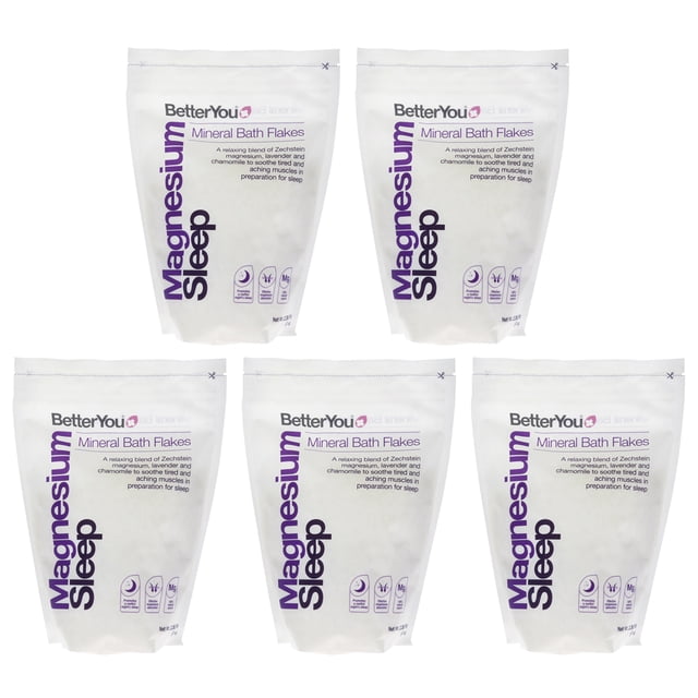 Magnesium Sleep par BetterYou pour Unisexe - Sel de Bain 35,2 oz - Lot de 5