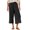 Black, variant on Women's High Waist Wide Leg Capri Pants, Cropped 3/4 Length Cotton Linen Trousers with Pockets, Solid Color Casual Palazzo Pants for Summer, Daily Wear and Relaxed Outfits Beige L