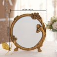 thumbnail image 4 of 1 espejo colgante vintage de resina en relieve, dorado, para maquillaje, de mesa o para decorar la pared., 4 of 5