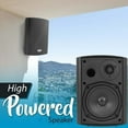 thumbnail image 4 of Pyle PDWR53BTBK 5.25 inch 300 Watt Bluetooth Indoor Outdoor Speakers, Black (2 Pack), 4 of 8