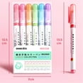 thumbnail image 6 of Magic Border Pen, Curve Highlighter Pens Set, Fun Pens Different Shapes, 6 Color Curve Pens Highlighters Markers, Magic Changing Color Markers, 6 of 8