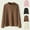 Brown, variant on ATOGUTA Girls Long Sleeve Shirts Size 3T-13 Boys Crew Neck School Fleece Base Tees Cute Casual Pullovers Tops Black