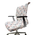 thumbnail image 6 of Ambesonne Love Office Chair Cover Stretchable High Back, Coffee Cups Hearts and Stripes, Multicolor, 6 of 6