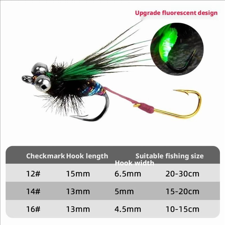 bass fishing night lures Glow Kit Luminous VIB Popper Crank Minnow Pencil for Fishing Glow in The Dark Artificial Hard Baits with Treble Hook for Trout Catfish Saltwater Freshwater .35oz) weighted hook is removable so the angler can customize it to their fishing presentation Glow In The Dark Bass