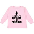thumbnail image 3 of Inktastic Easily Distracted by Penguins Boys or Girls Long Sleeve Toddler T-Shirt, 3 of 5