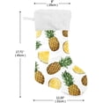thumbnail image 2 of Coolnut 17.7 Inch Christmas Stockings, 1 PCS Watercolor Pineapple Presonalized Large Stocking Sock for Family Holiday Xmas Party Decorations, 2 of 7