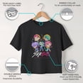 thumbnail image 3 of Girls KPop Demon Hunters Colorful Saja Boys Chibi Group Cropped T-Shirt, 3 of 8
